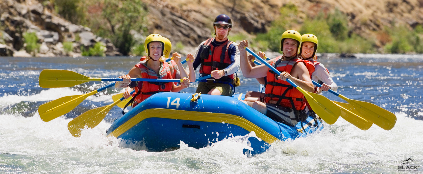 BML-A Group of People Whitewater Rafting