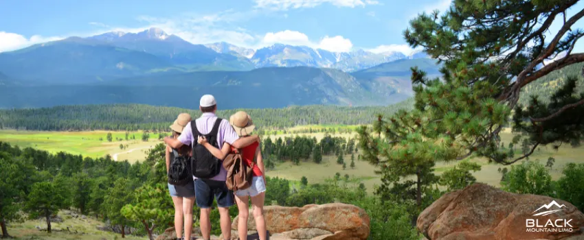 BML - A family of three hiking on a Colorado mountain