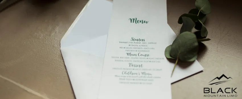 BML - Wedding Rehearsal Dinner Menu