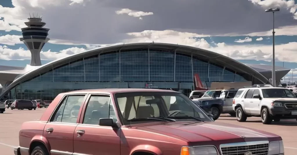 Transportation in front of Denver International Airport