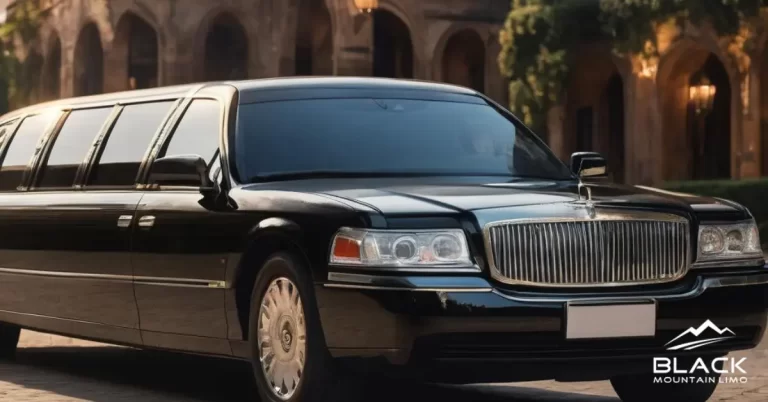 A black limousine