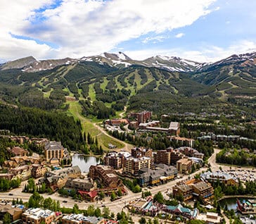 Beautiful drone photo of Breckenridge, Colorado, USA.